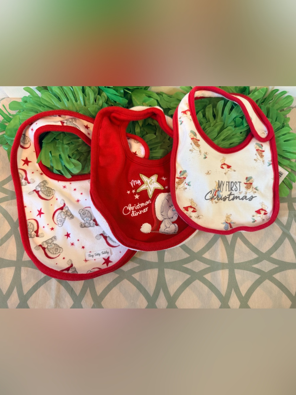 10/$25 • Baby Christmas Bib Lot